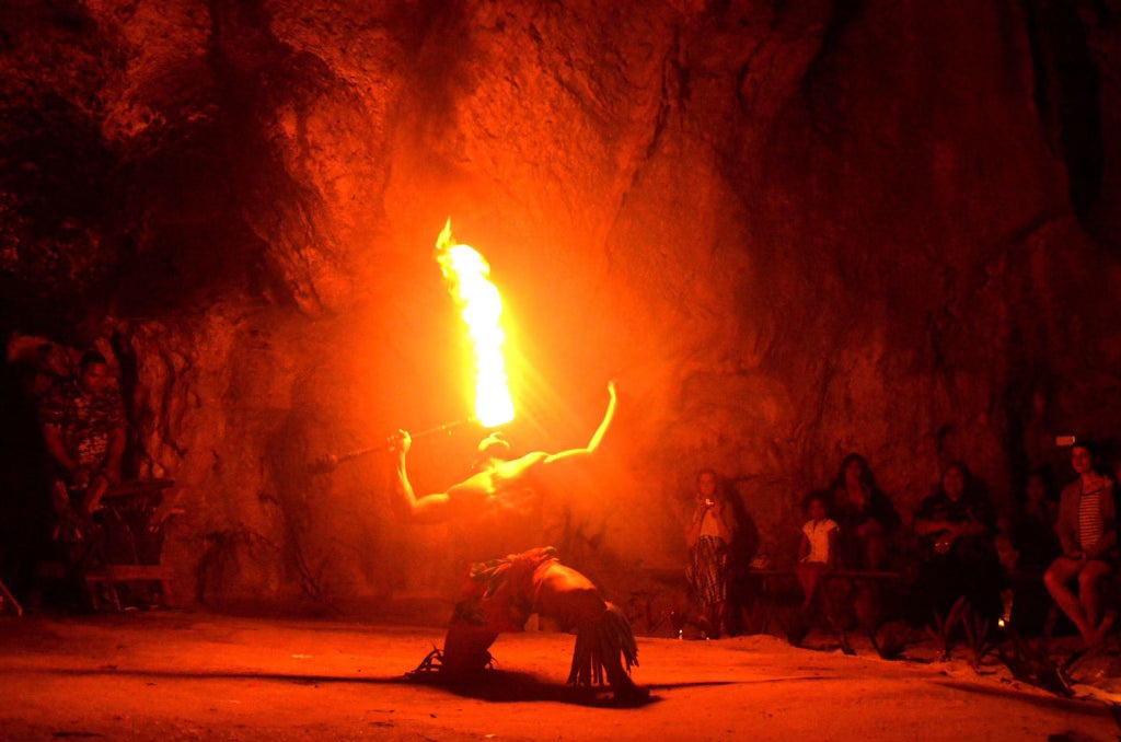 Oholei Beach Resort buffet dinner and traditional Tongan show - with fire dancing!